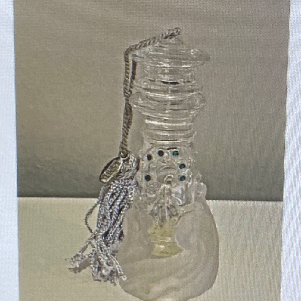 NWOT Vintage 2002 Lenox Crystal Lighthouse Ornament Blue Crystals, No Box